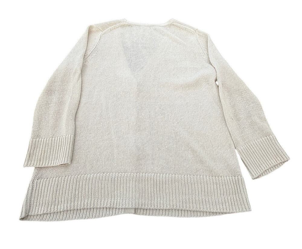 Talbots 100% Linen Sweater Cardigan - Beige - Size Medium